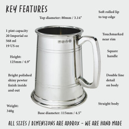 Heavy Double Lined Tankard
