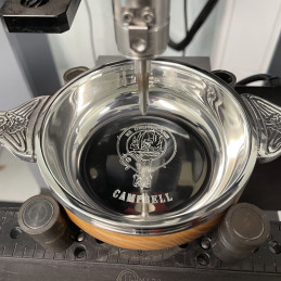 Wood & Pewter Quaich Large