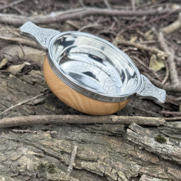 Wood & Pewter Quaich Small