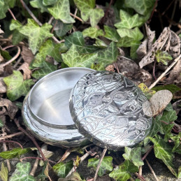 Leaf Pewter Trinket Box