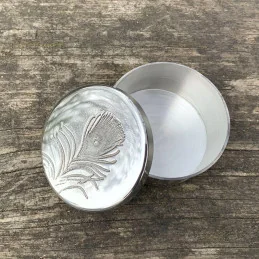 Peacock Pewter Trinket Box Small