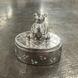  Teddy Bear Pewter Trinket Box