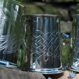 Islay Celtic Embossed Pewter Tankard