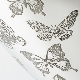 Butterfly Pattern Pewter Vase