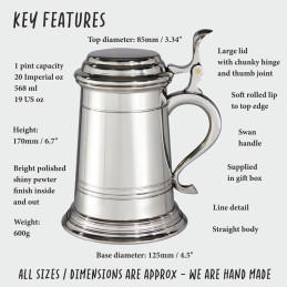 Balmoral X range Lidded Tankard