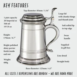 Balmoral X range Lidded Tankard
