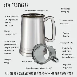 Hereford Satin Glass Base Tankard