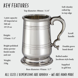 Howard Pewter Tankard Heavy