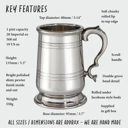 Howard Pewter Tankard Heavy