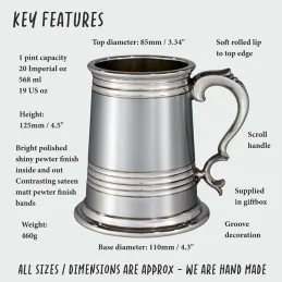 Worcester Part Satin Tankard