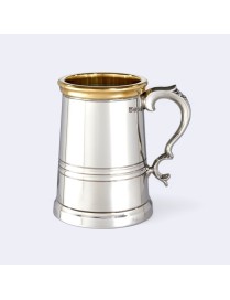 Pewter and Brass Worcester Tankard