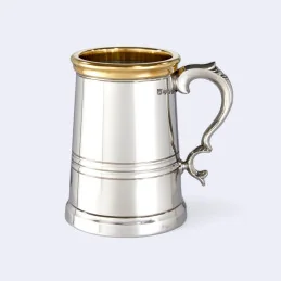 Pewter and Brass Worcester Tankard