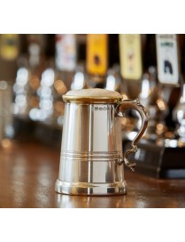 Pewter and Brass Worcester Tankard