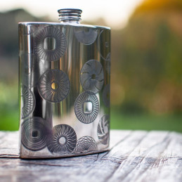 Millstones Pewter Kidney Hip Flask 6oz