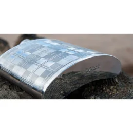 Tartan Pewter Kidney Hip Flask Tartan Pewter Kidney Hip Flask
