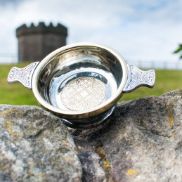 Celtic Gold Pewter and Brass Quaich