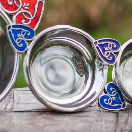  Blue Heart of the Highlands Pewter Quaich