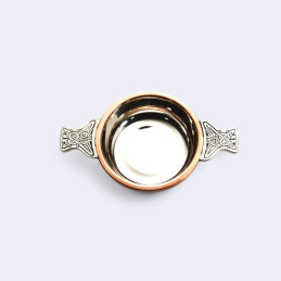 Copper Rim Pewter Quaich, Large