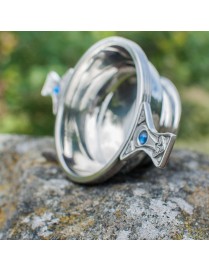 Gem Handle Pewter Quaich