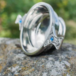 Gem Handle Pewter Quaich