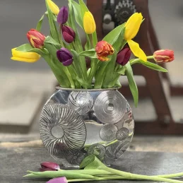 Millstones Pewter Vase