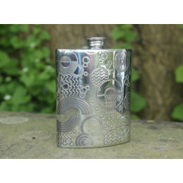 Retro Pewter Kidney Hip Flask