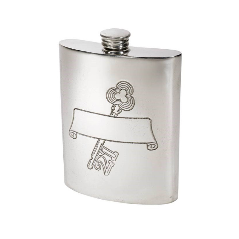 21 Key Stamp Kidney Hip Flask