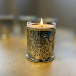 Retro Style Pewter Candle Votive