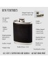 Black Raven Leather Hip Flask