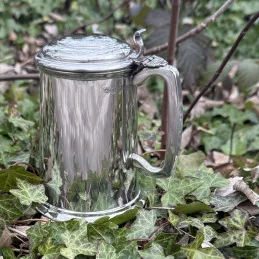 Plain Pewter Tankard with Lid