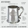 Embossed Celtic Cross Pewter Tankard