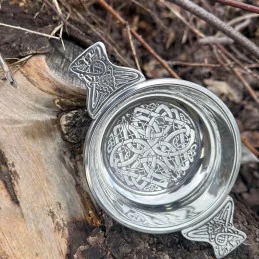 Celtic Circle Pewter Quaich - Large