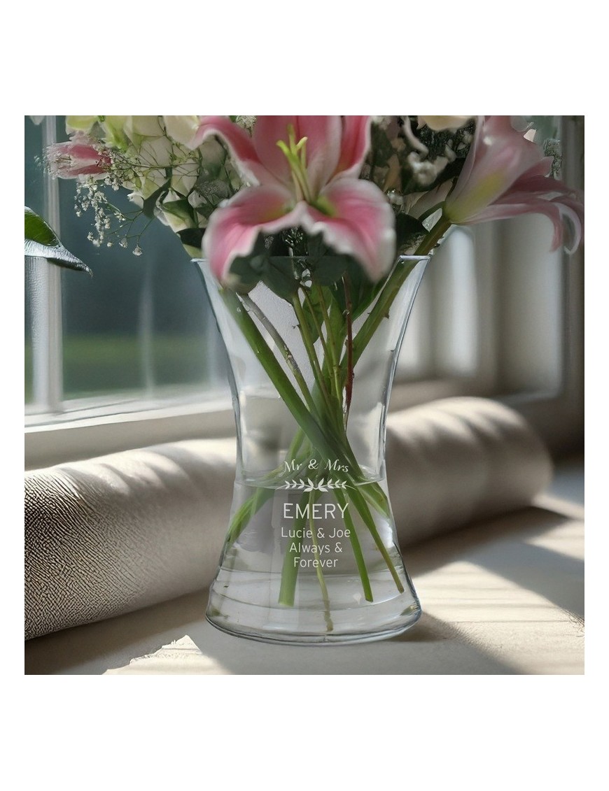 Customised Container Vase Personalised Glass Vase
