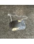 Plain Rectangular Pewter Decanter Label