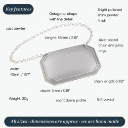 Plain Rectangular Decanter Label