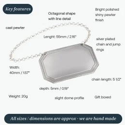 Plain Rectangular Decanter Label