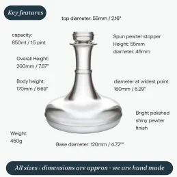 Ships Pewter Decanter