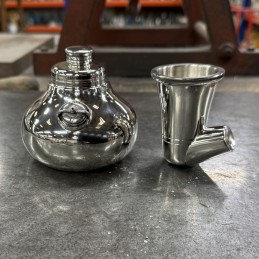 Pot Still Pewter Flask Large