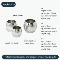 Set of Three Barrel Measures