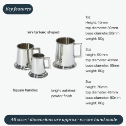 Set of Three Tankard Measures