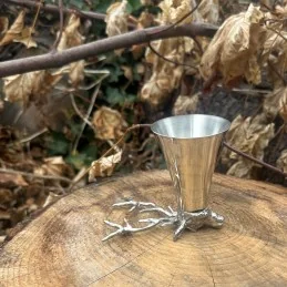 Stag Head Pewter Jigger