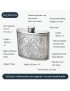 Paisley Style Pewter Kidney Hip Flask