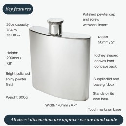 Plain Kidney Flask 26oz