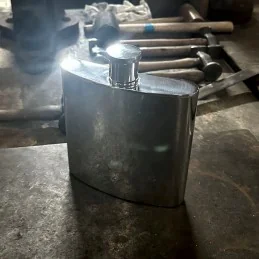 Plain Kidney Pewter Flask 26oz