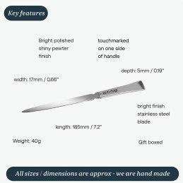 Pewter and Steel Letter Opener
