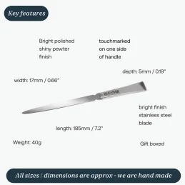 Pewter and Steel Letter Opener