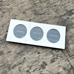 Plain Triple Pewter Photo Frame