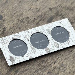 Triple Leaf Pewter Photo Frame