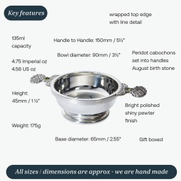 August Birthstone Quaich