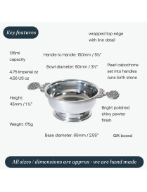 June Birthstone Pewter Quaich